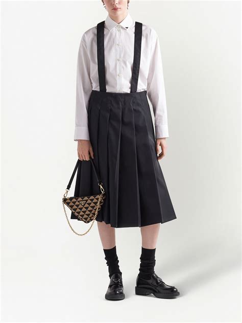 pleated skirt prada|prada nylon skirt.